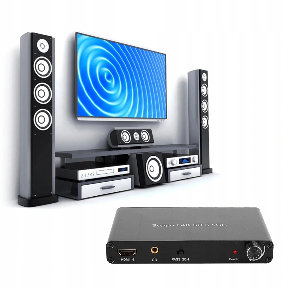 PASS / 2.0CH / 5.1CH HDMI DEKODER AUDIO Marka bez marki