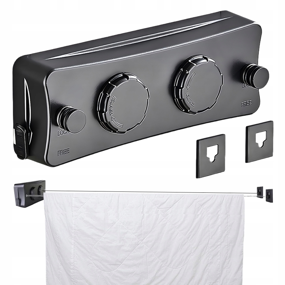 Levně Sušák nástěnná, roztahovací, šedá koupelnová, 5,1M