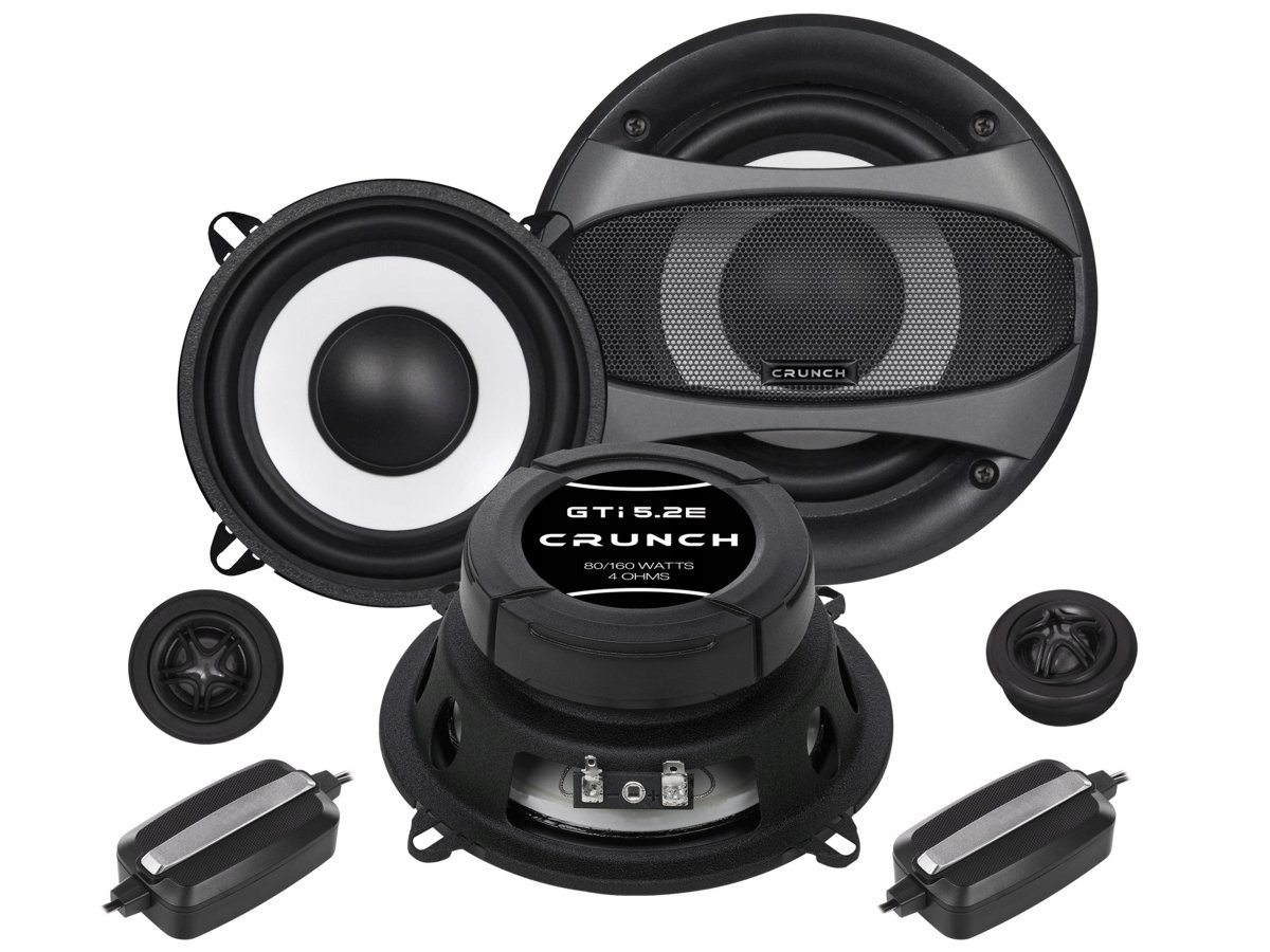 Crunch GTI5.2E Głośniki samochodowe 130mm 13cm Odseparowane System 80W Rms!