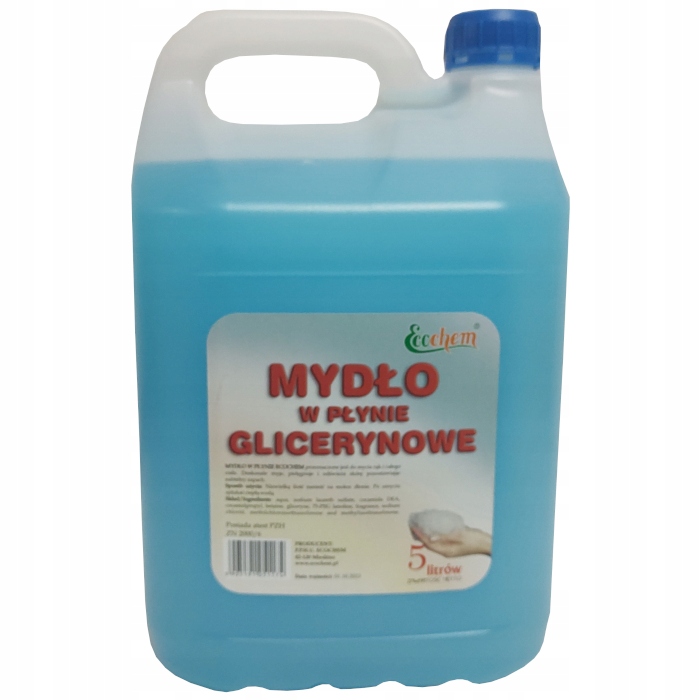 

Mydło w płynie z gliceryną 5 l, do dozownika