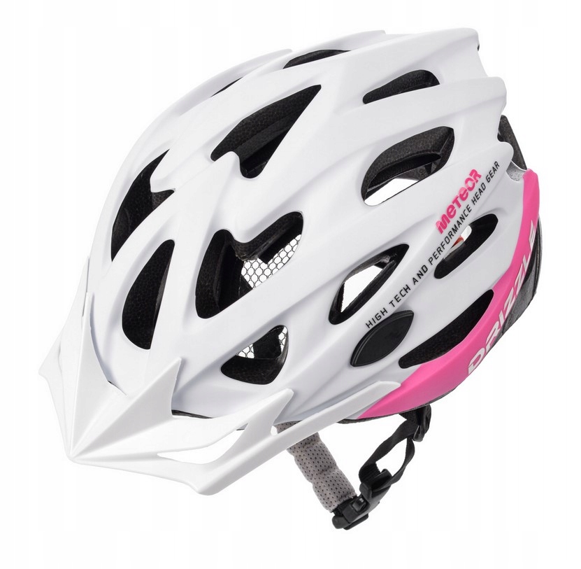 Kask rowerowy meteor regulowany r.M Drizzle regulacja 55-58cm daszek