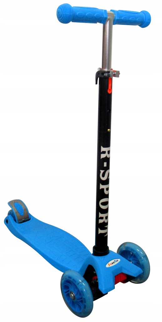 H1 R-Sport skrejritenis ar LED mirdzošiem riteņiem līdz 50 kg, zilā krāsā