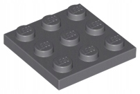 

Lego 11212 płytka plate 3x3 c. szary 1 szt Nowy
