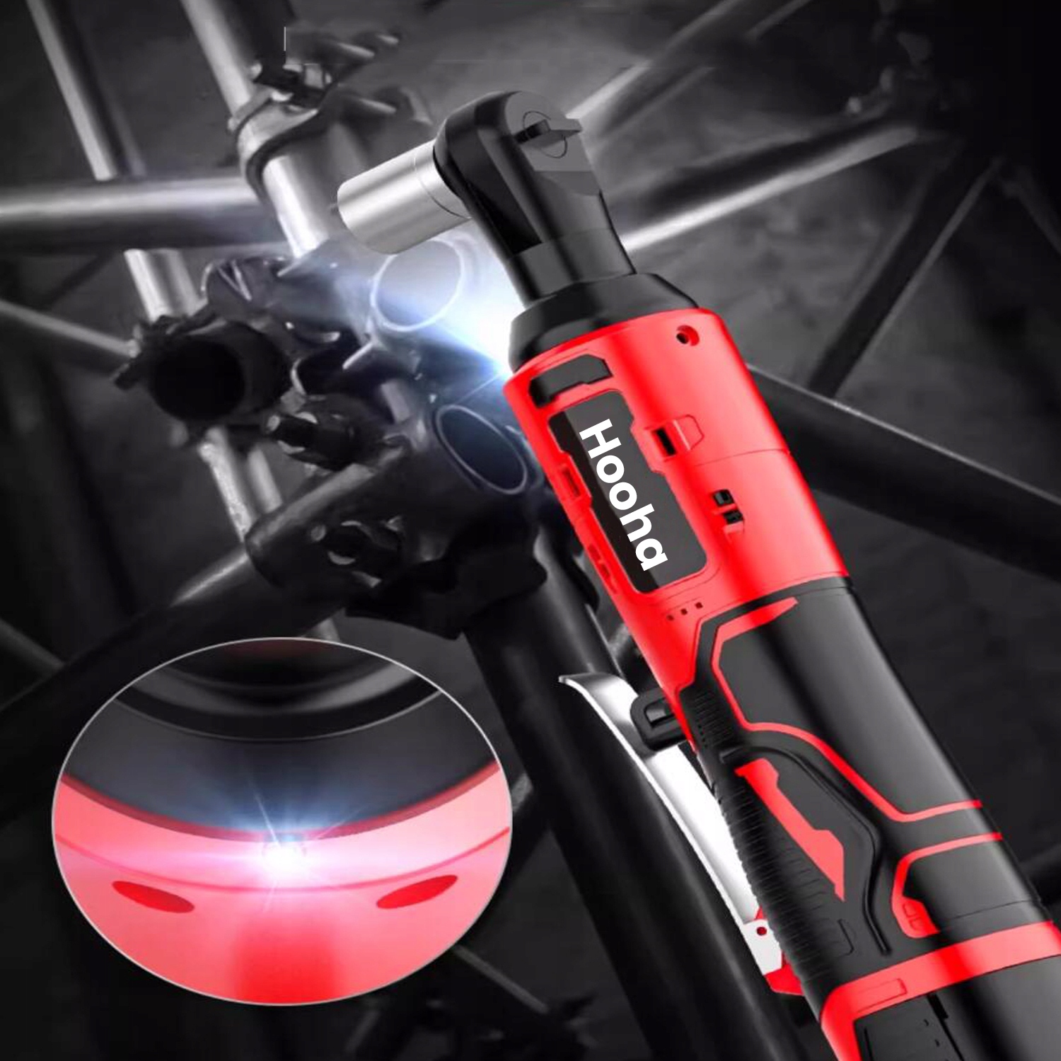 Zestaw KLUCZ ELEKTRYCZNY GRZECHOTKA UDAROWA BEZSZCZOTKOWA DO KÓŁ+Walizka Waga narzędzia 1.3 kg