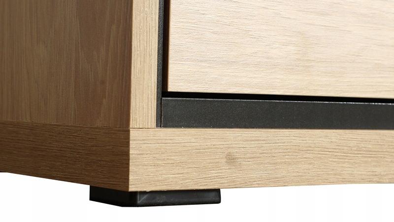 Witryna MEDIOLAN M5 WSTAWKA DĄB z LED blat natural Głębokość mebla 41 cm