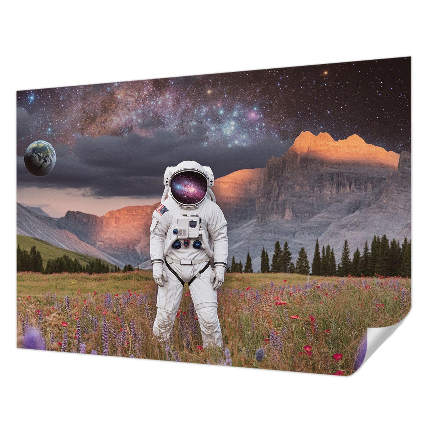 Fototapeta Samolepicí Ideální přilnutí Vesmírná krajina 312 x 219 cm