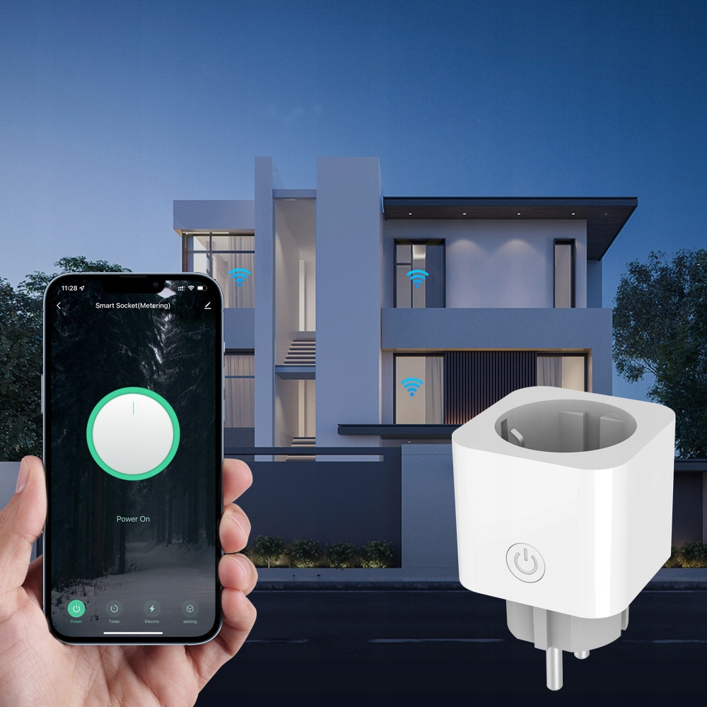 Programator czasowy inteligentne gniazdko SMART WIFI TUYA timer watomierz Stan opakowania oryginalne