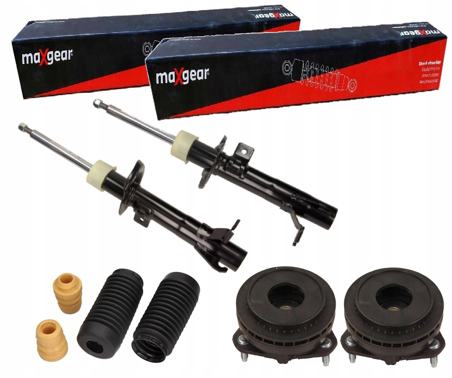 AMORTYZATORY KPL. PRZÓD + MOCOWANIA + ODBOJE + OSŁONY FORD FIESTA MK7 08-