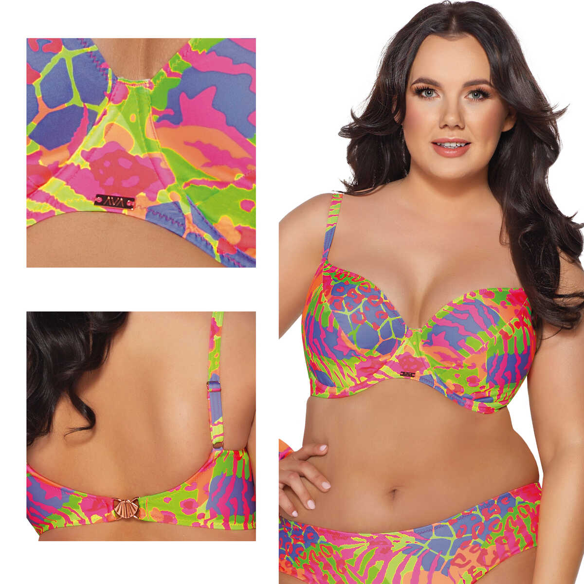 Ava Plavková podprsenka měkká s kosticemi Sk 188 fluo 75C