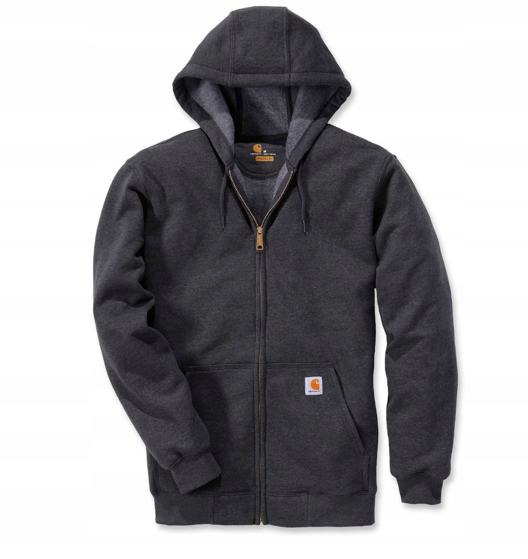 Mikina Carhartt Midweight Hooded Zip Carbon