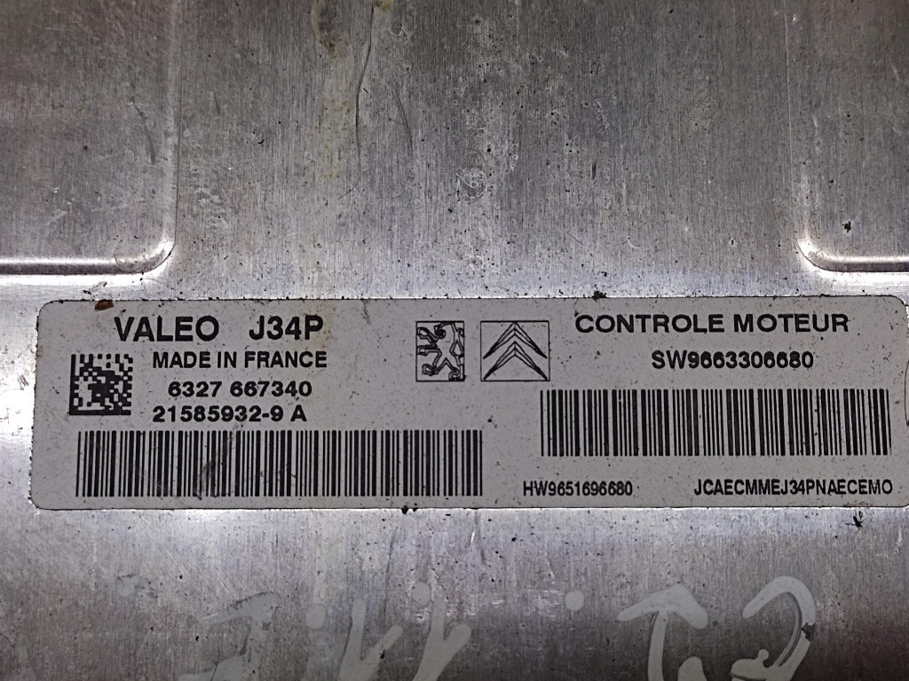 CITROEN C2 Centralina Motore 9663306680