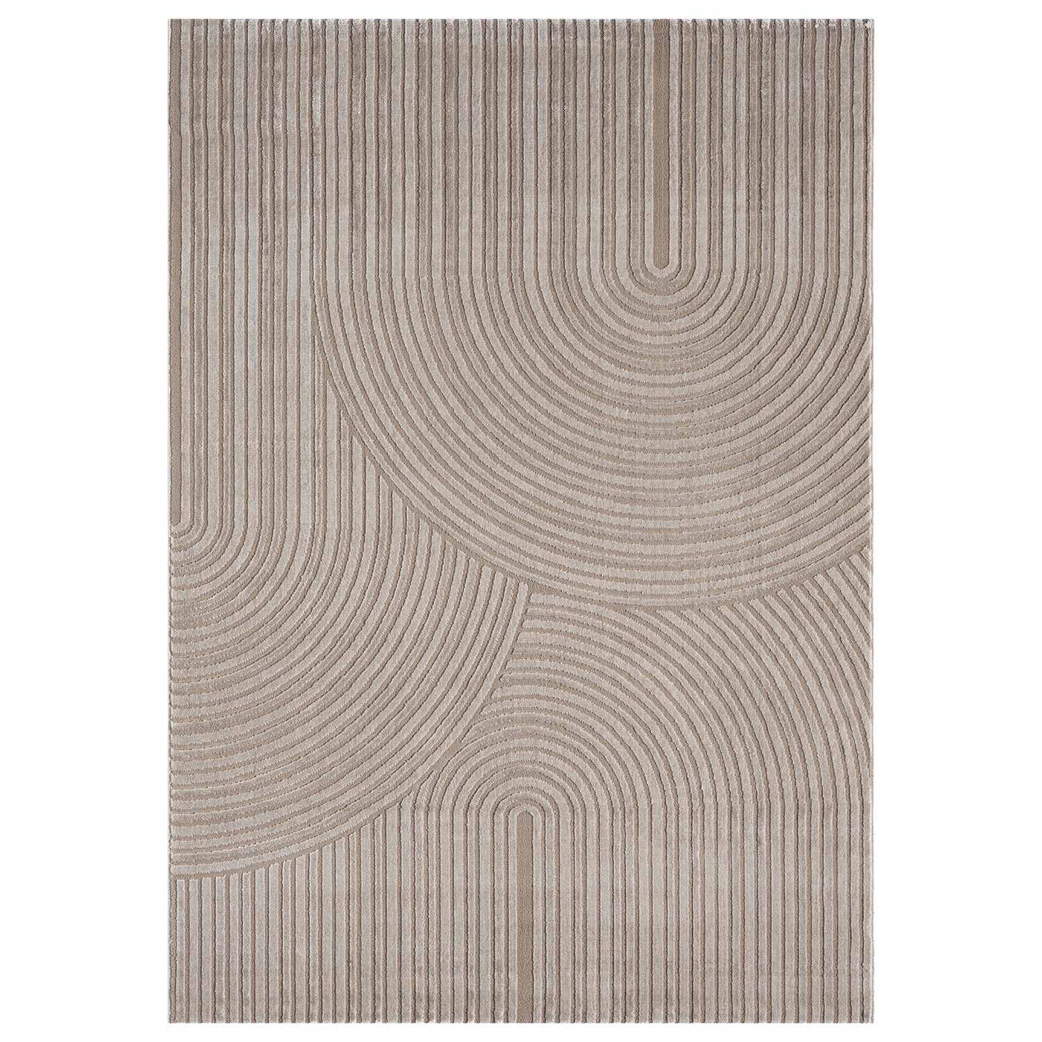 Stylový Moderní Hustý Koberec 160x230 Krémově Šedý S Různými Vzory Do Obývacího Pokoje