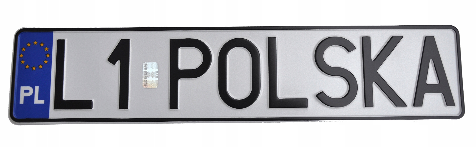 

Tablica kolekcjonerska ,polska czcionka z naklejką