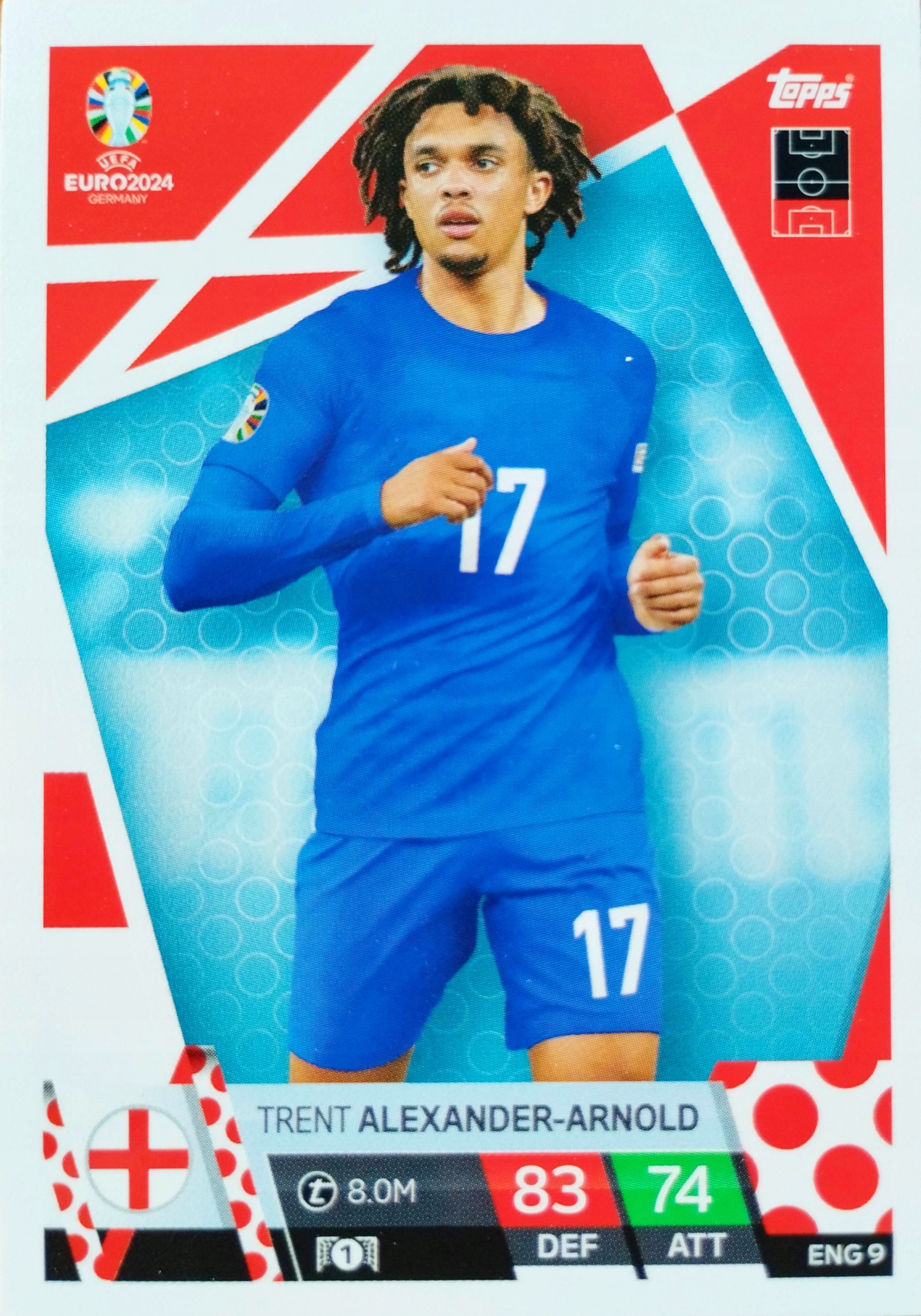 Euro 2024 Topps Match Attax Eng 9 Trent Alexander-arnold Anglia