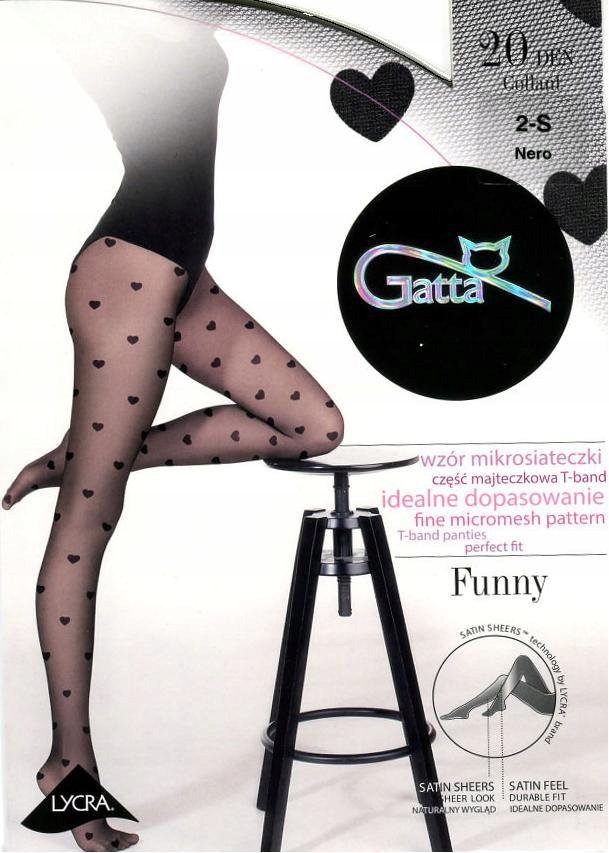 

Rajstopy Gatta Funny Mikrosiateczka W Serduszka 4