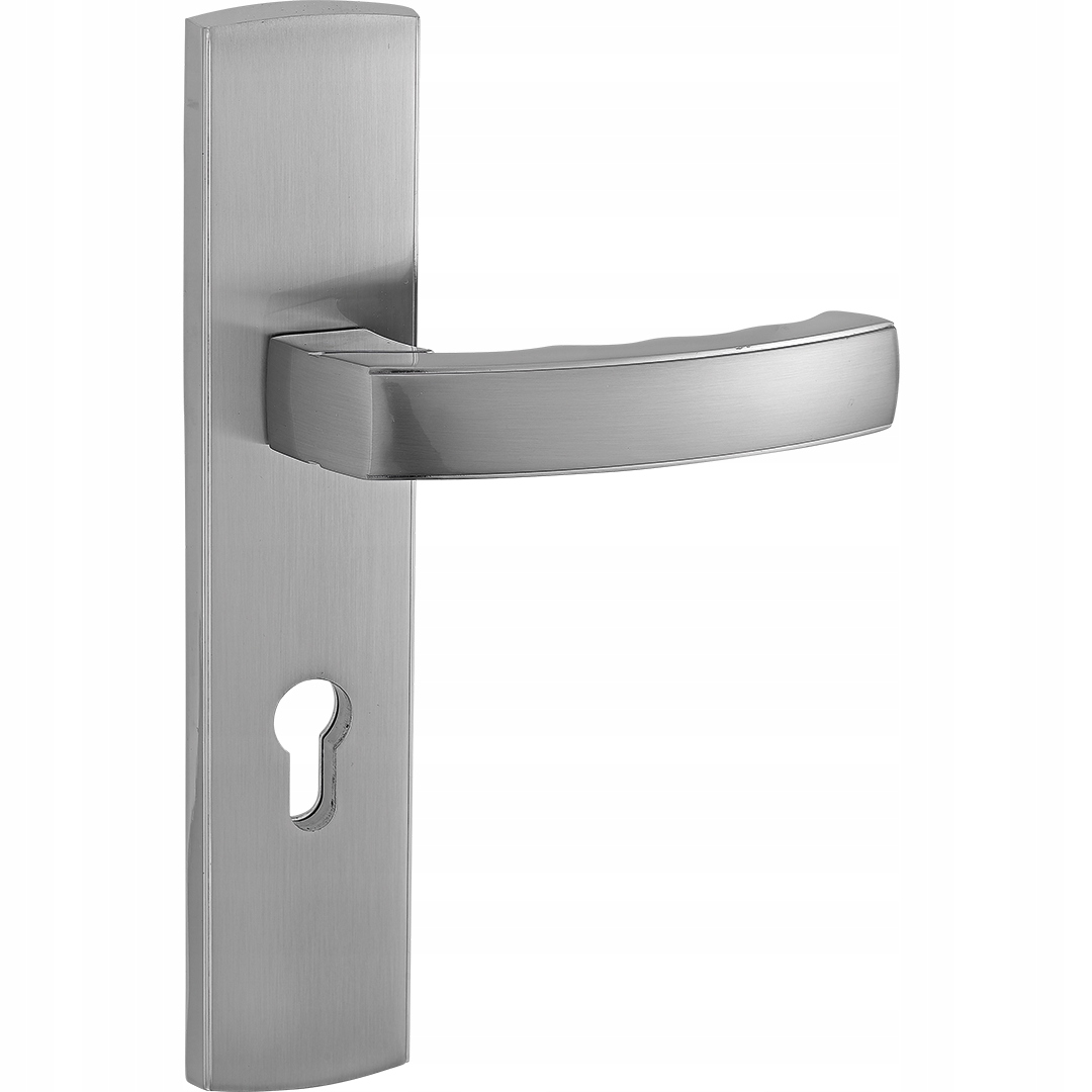 Vnější klika Auris 72 mm saténová/chromová na štítku, Kuchinox