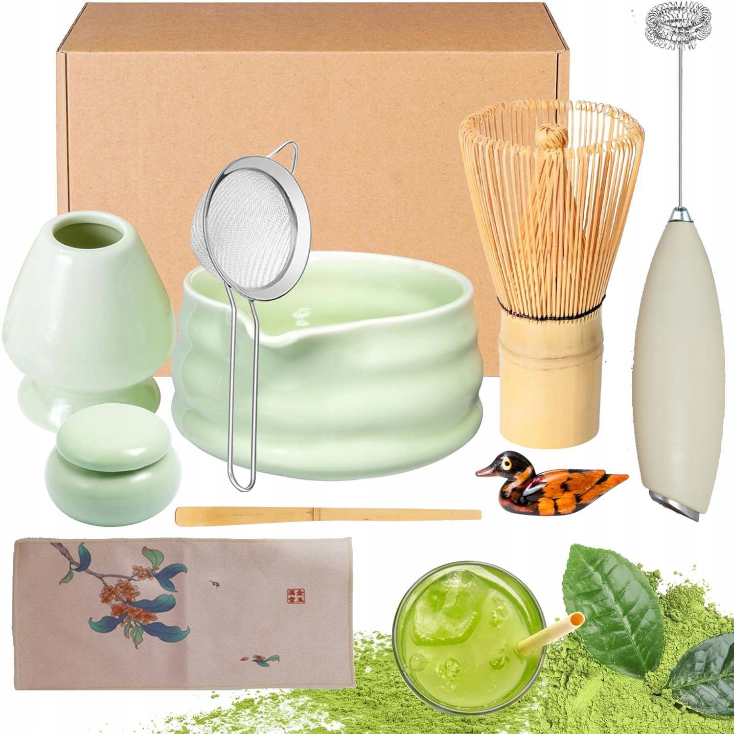 Levně Akcesoria K Matcha Obřadu 9 Ks Sada Na Matchu Pro Zelený Čaj