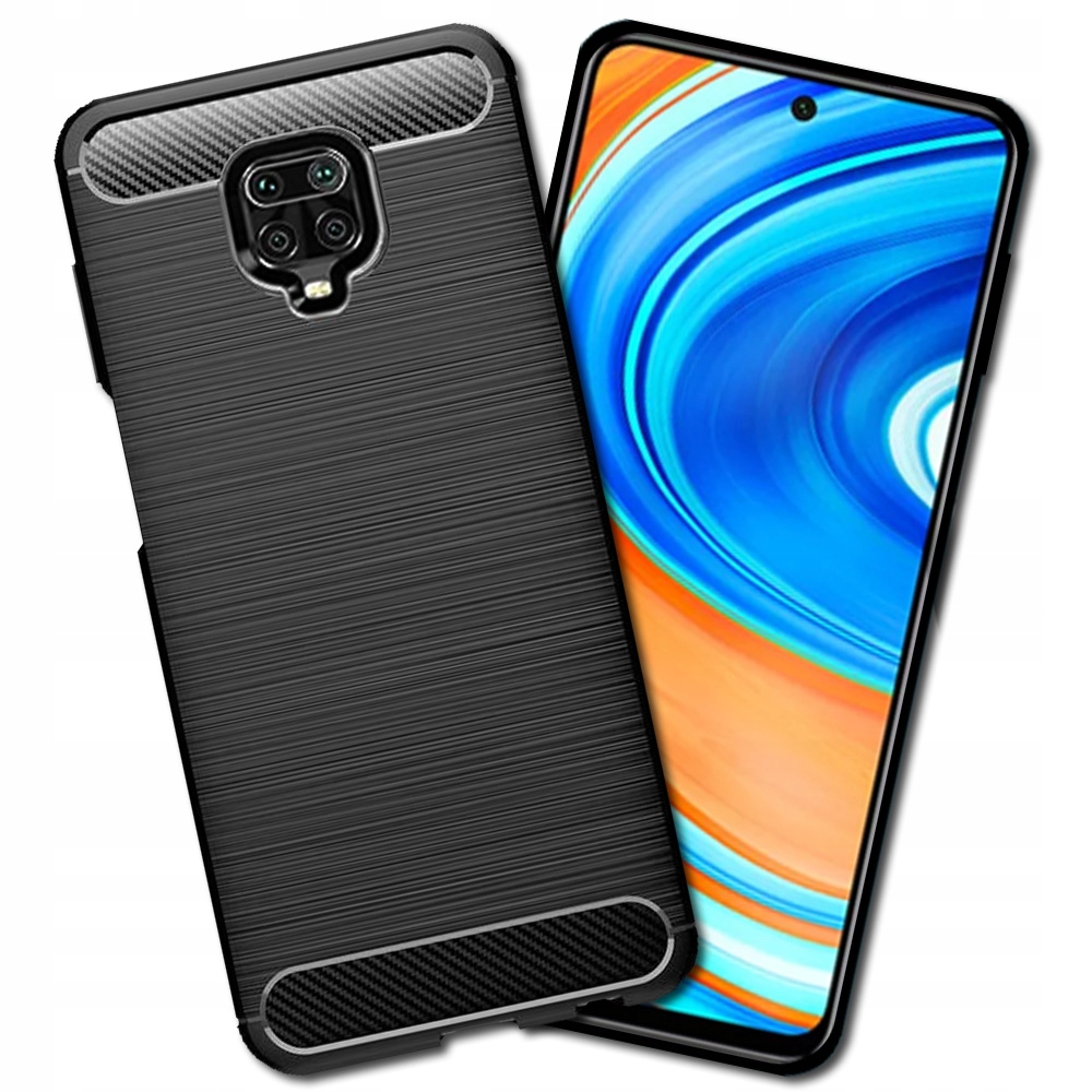 

Czarne Etui Carbon do Xiaomi Redmi Note 9 Pro