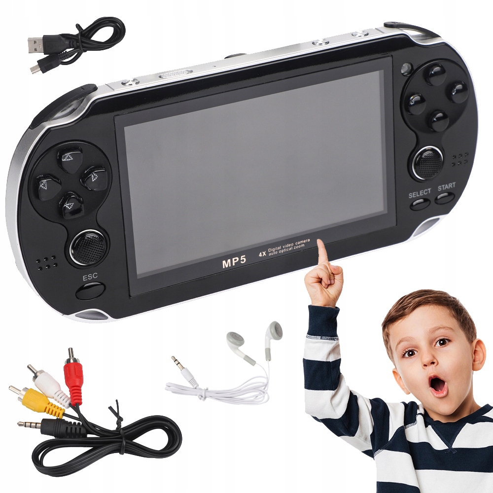 Ręczna Konsola Retro 4,3 Cala 8 Gb 10 000 Gier Wideo 32-BITOWE Konsole