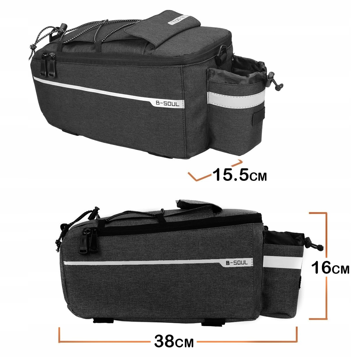 TORBA NA BAGAŻNIK NA ROWER TERMICZNA SAKWA ROWEROWA ODBLASKOWA Stan opakowania oryginalne