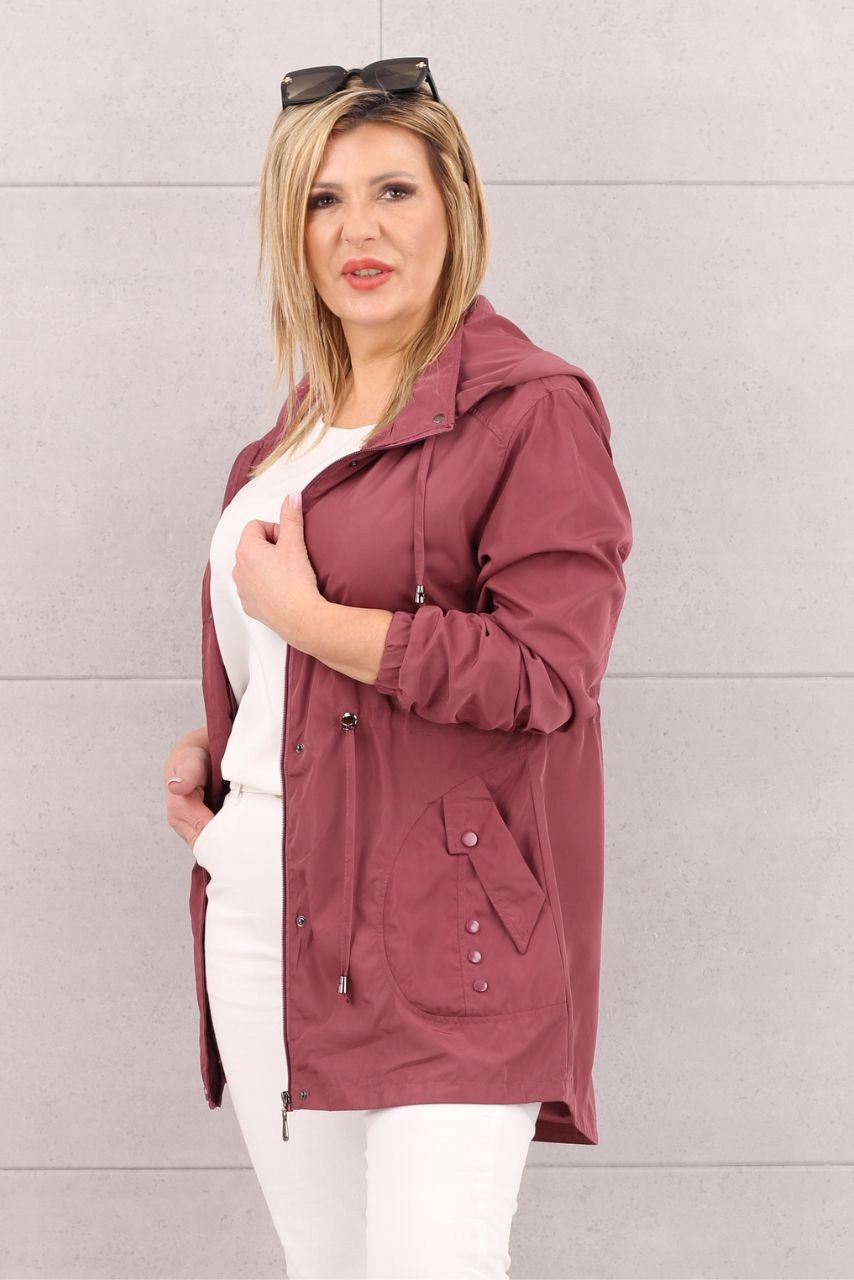 KURTKA DAMSKA PARKA CIENKA WIOSENNA PRZEJŚCIOWA Z KAPTUREM ROZMIARY Rozmiar 44