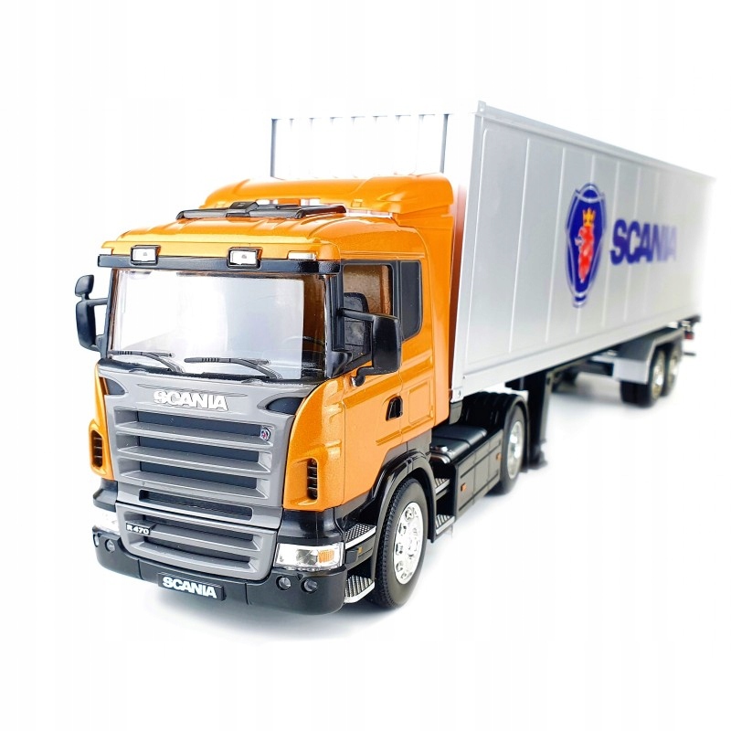 Velký Kovový Model Scania R470 Tir 1:32 Nákladní Vozidlo S Přívěsem Návěsem