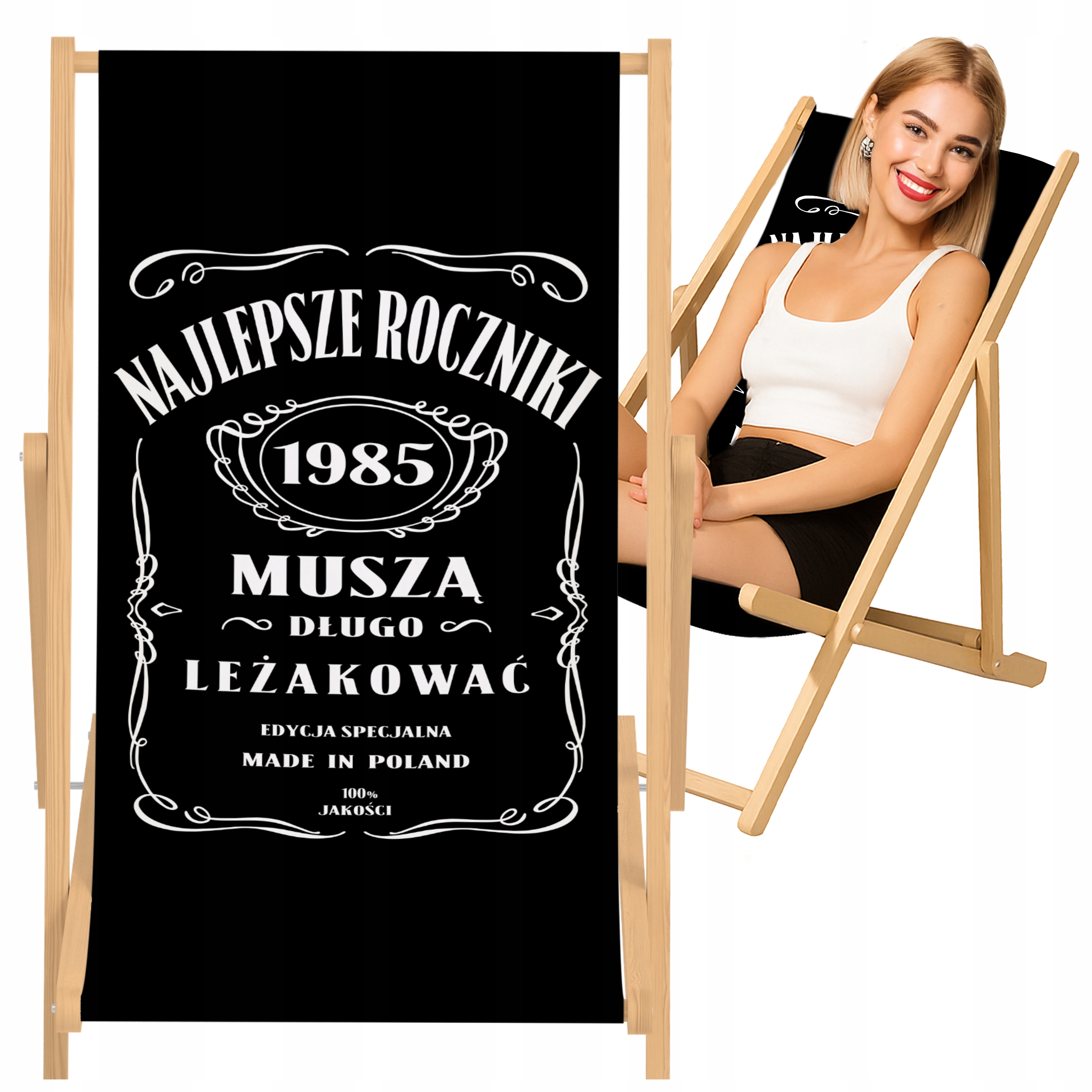 Leżak Plażowy Najlepsze Roczniki Muszą Długo Leżakować Personalizowany