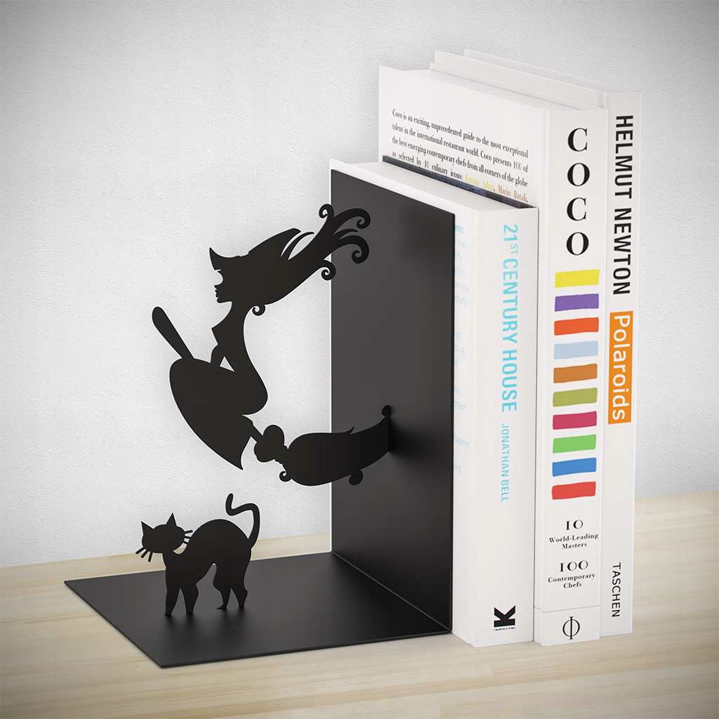 Balvi Magic Bookend - Stylowy Uchwyt na Książki do Domu i Biura Materiał metal