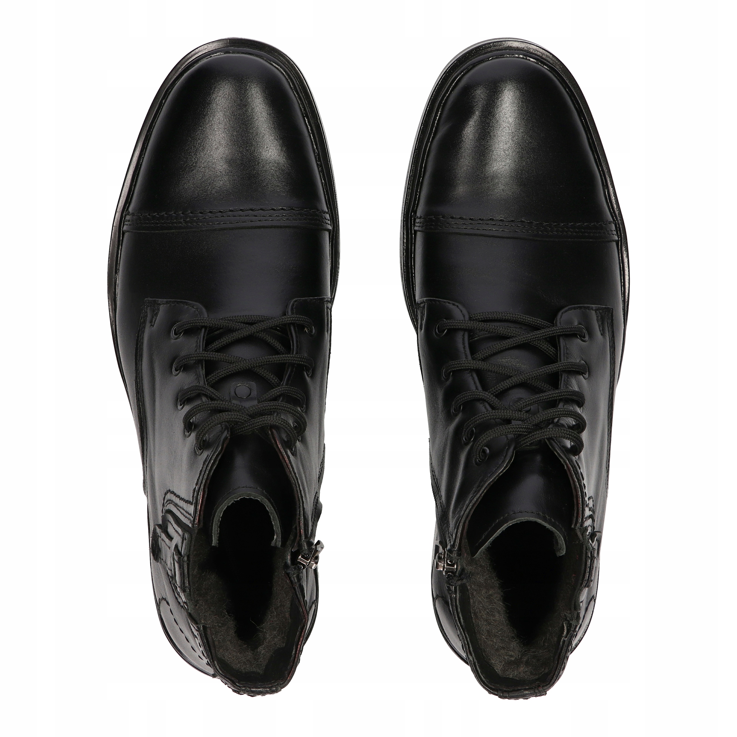 BUTY MESKIE ZIMOWE TRZEWIKI POLSKIE SKÓRA CZARNE MEDARD SUWAK SZTYBLETY R46 Kod producenta 197CZ