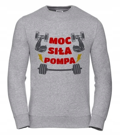 Pánská Mikina Síla Pumpa 3XL Šedá Pro něj Chlapa Manžela Chlapa