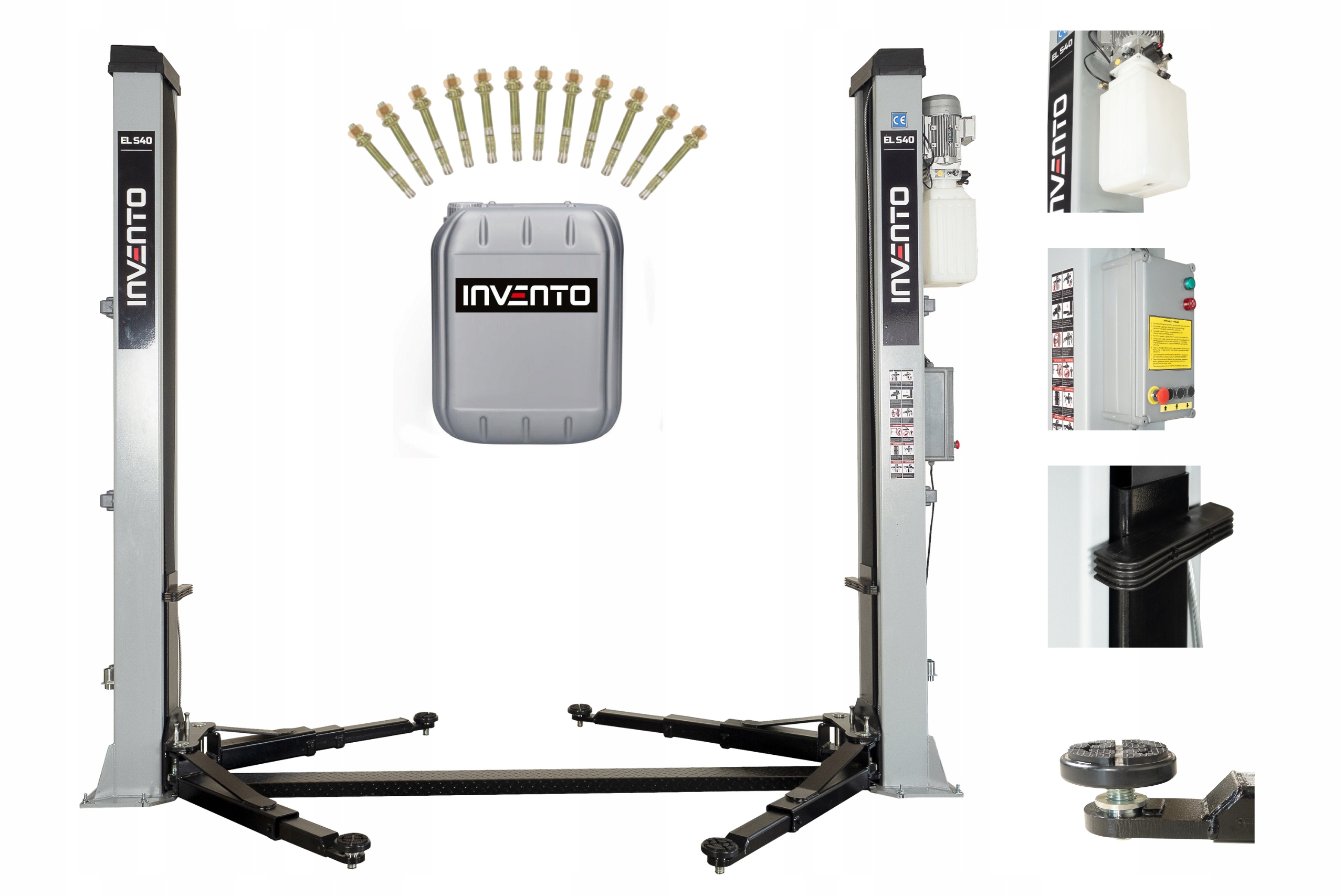 Podnośnik dwukolumnowy Invento EL S 40 elektrohydrauliczny 4000 kg 1900 mm
