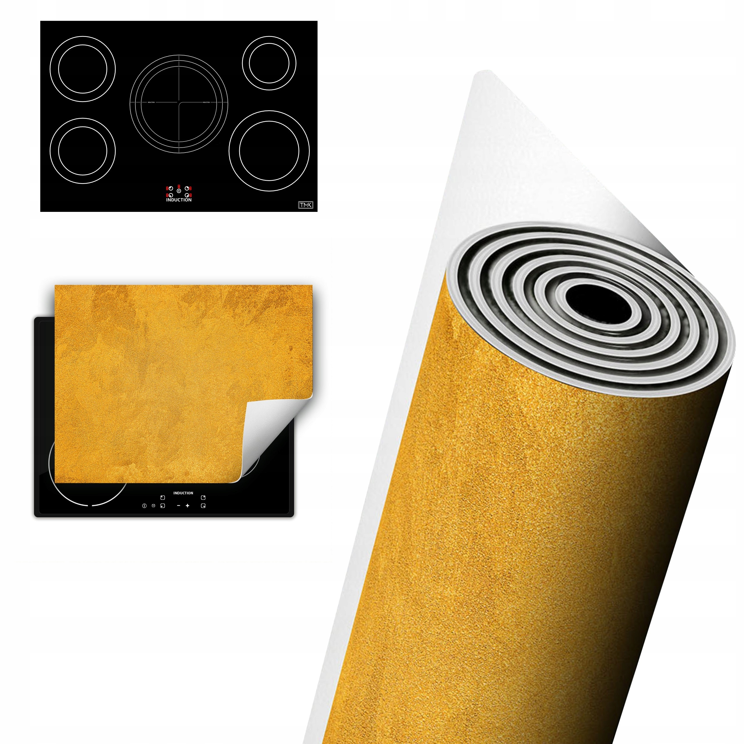 Vinylová Ochrana Na Indukci Desky 80x52 břidlice zlato