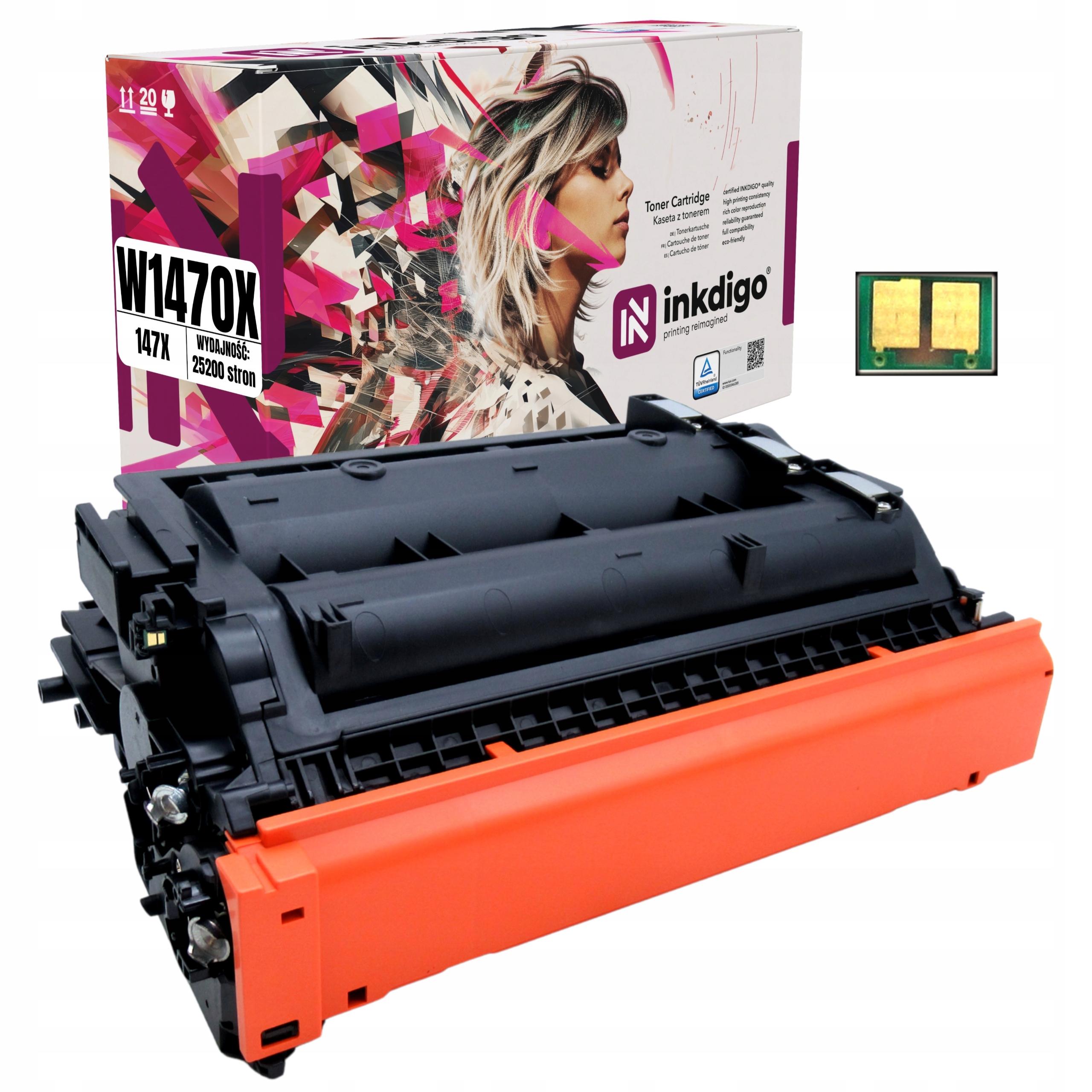 Náhradní toner 147X W1470X pro Hp M610dn M612 M635 M636 s čipem