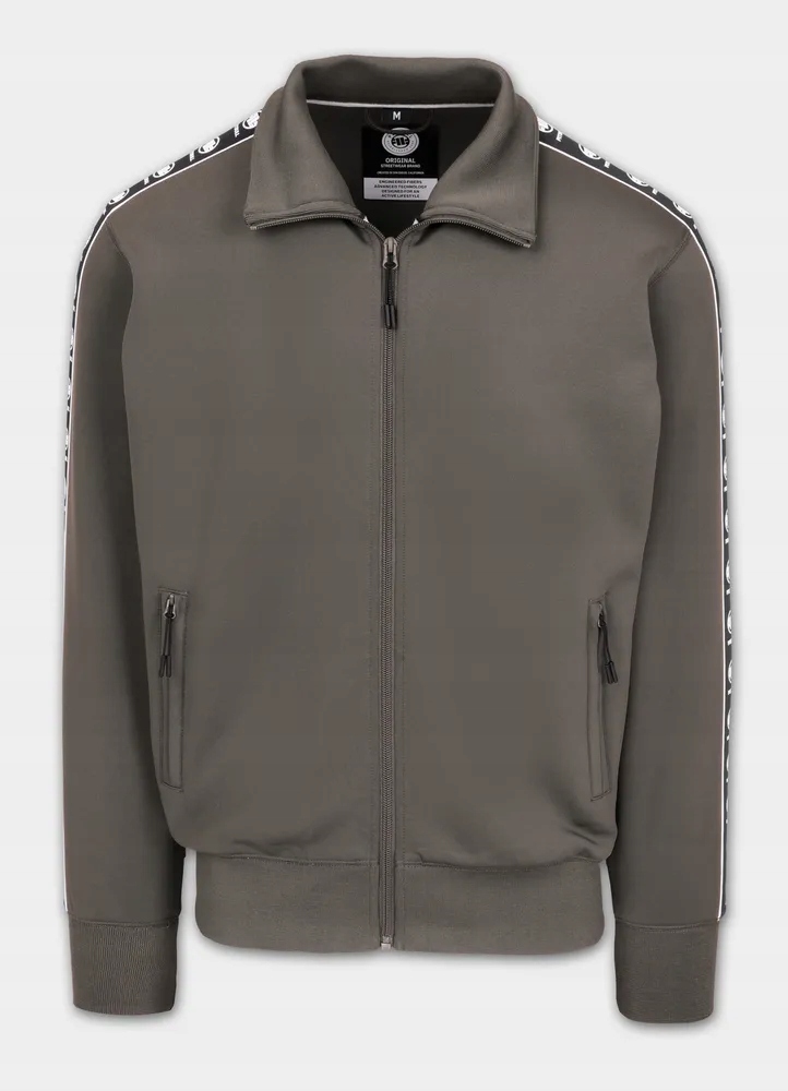 Pánská Rozepínací mikina Pitbull Oldschool Powers lampasy hladká matná S