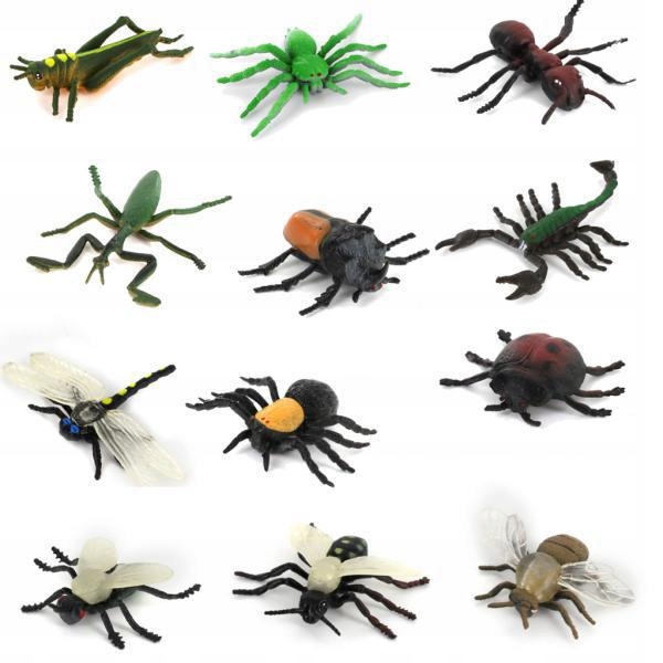 Set Of 12PCS Realistic Plastic Insect Animal Model Figurine Toy Kids