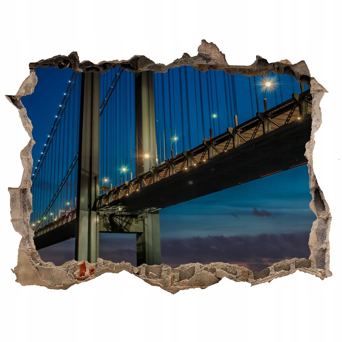 

Fototapeta dziura na ścianę 3d Most Brookliński