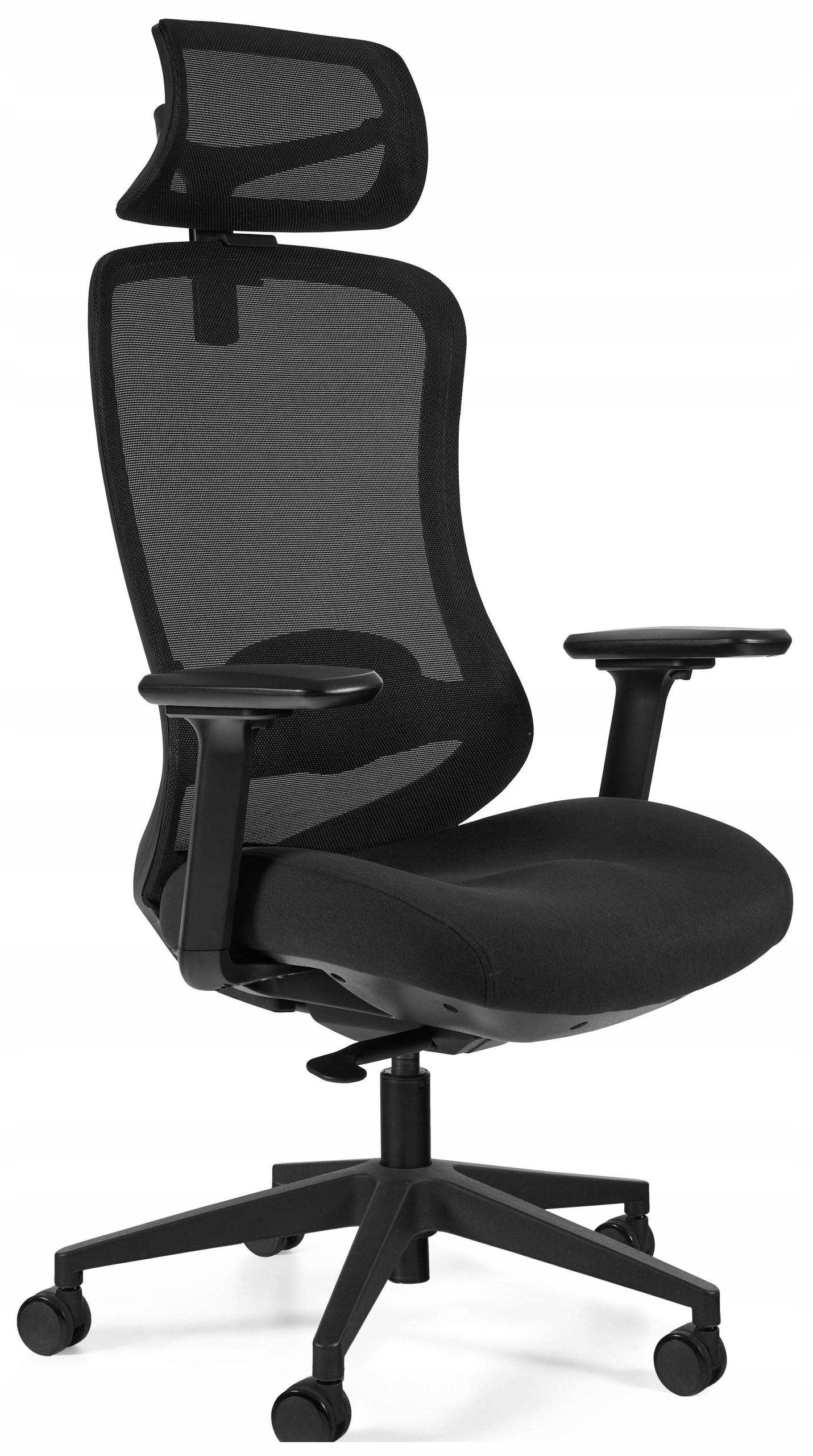 Krzesło Biurowe Adapta Ergonomiczne Obrotowe Siatkowe Czarne Regulowane