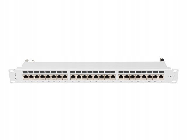 Lanberg Patch panel 24 portů 1U KAT7 Ek. PPS7-1024-S Šedý