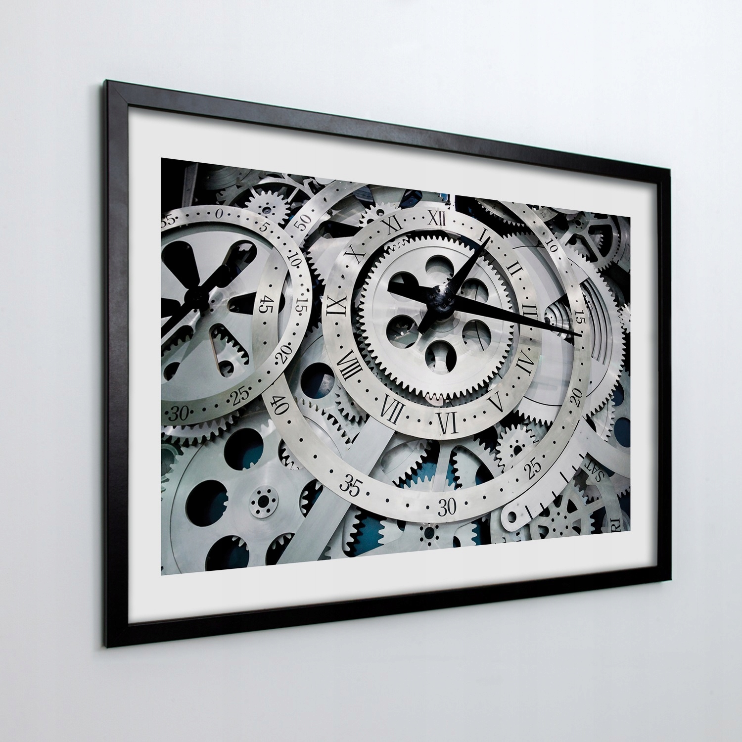 

Foto obraz w ramie na ścianę Zegar zębatki 70x50