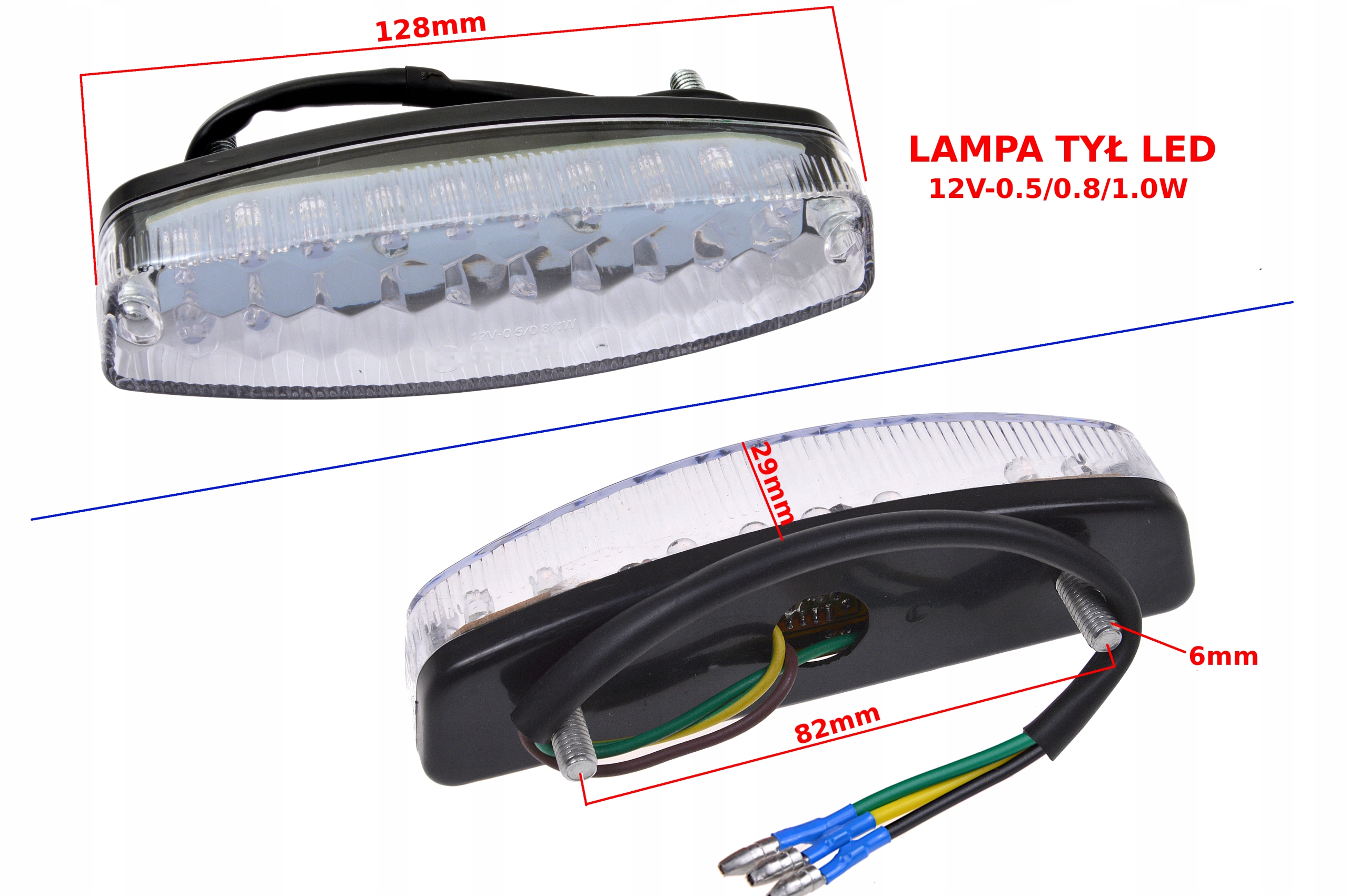 LAMPA LED TYŁ TYLNA SKUTER MOTOROWER MOTOCYKL Producent Acme