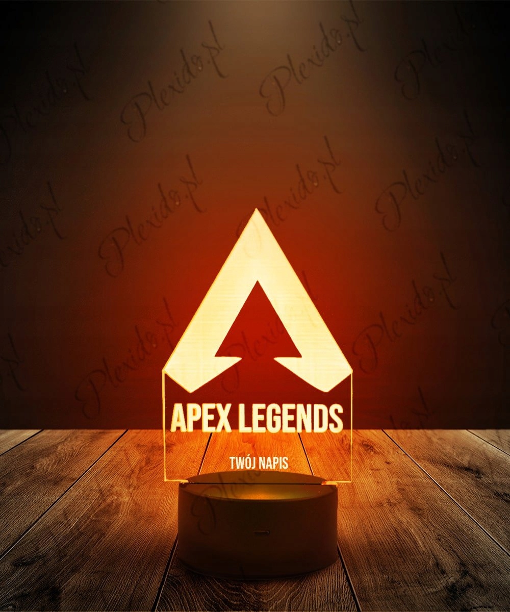 Lampka Nocna Apex Legends 16 kolorów LED PLEXIDO Zasilanie bateryjne sieciowe