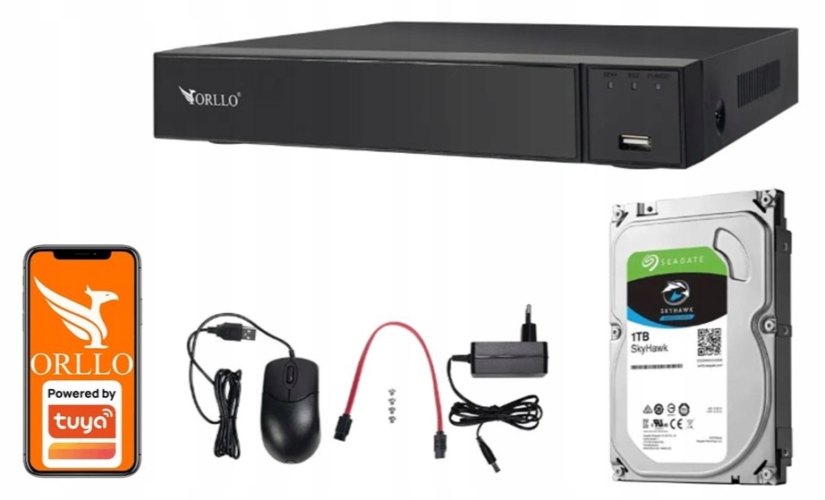 Záznamník Orllo NVR1 Monitoring WiFi CH9 Onvif 4K Disk 1TB