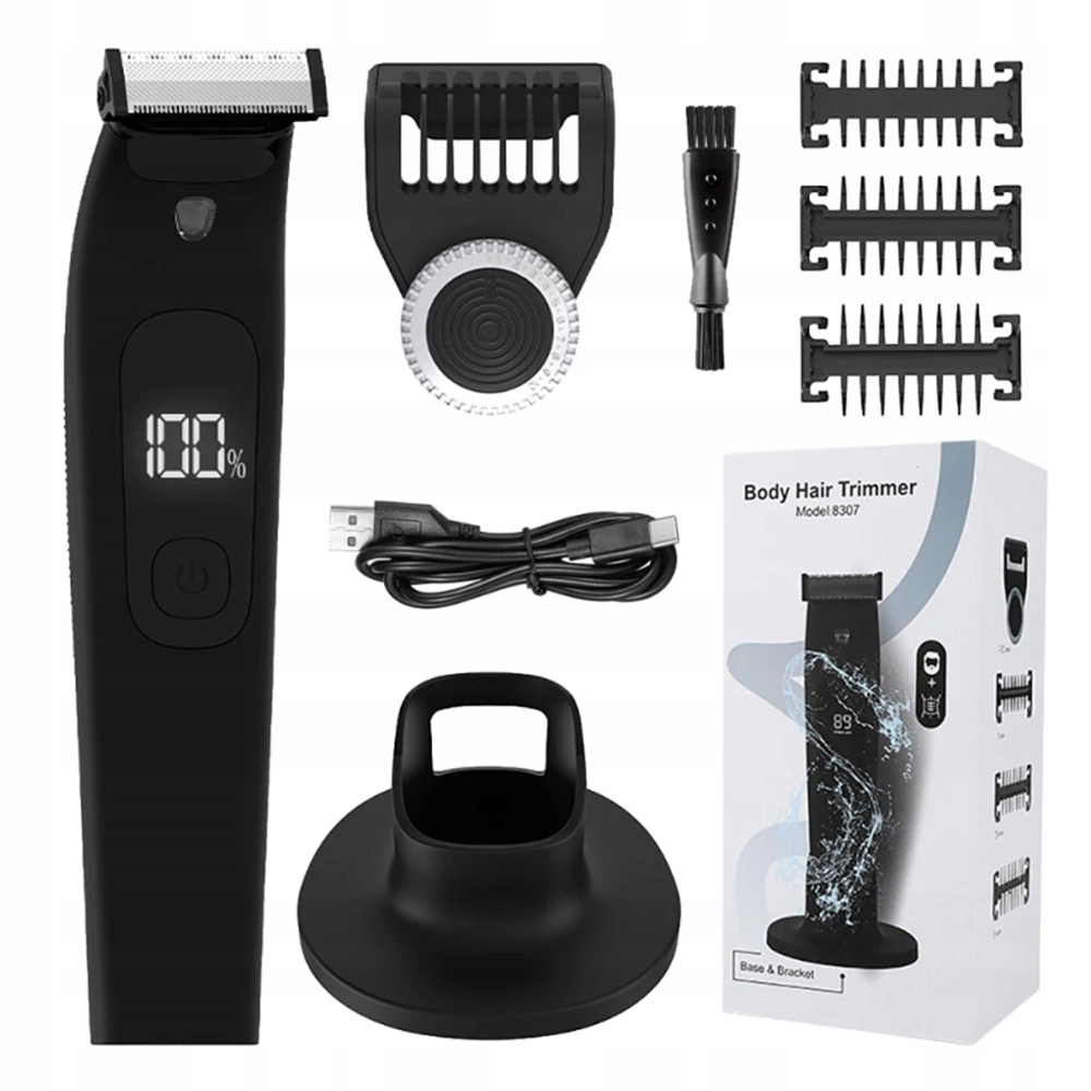 Vodotěsný Holicí Strojek Pro Zastřihovač Holení Těla Intimních Partií S Led