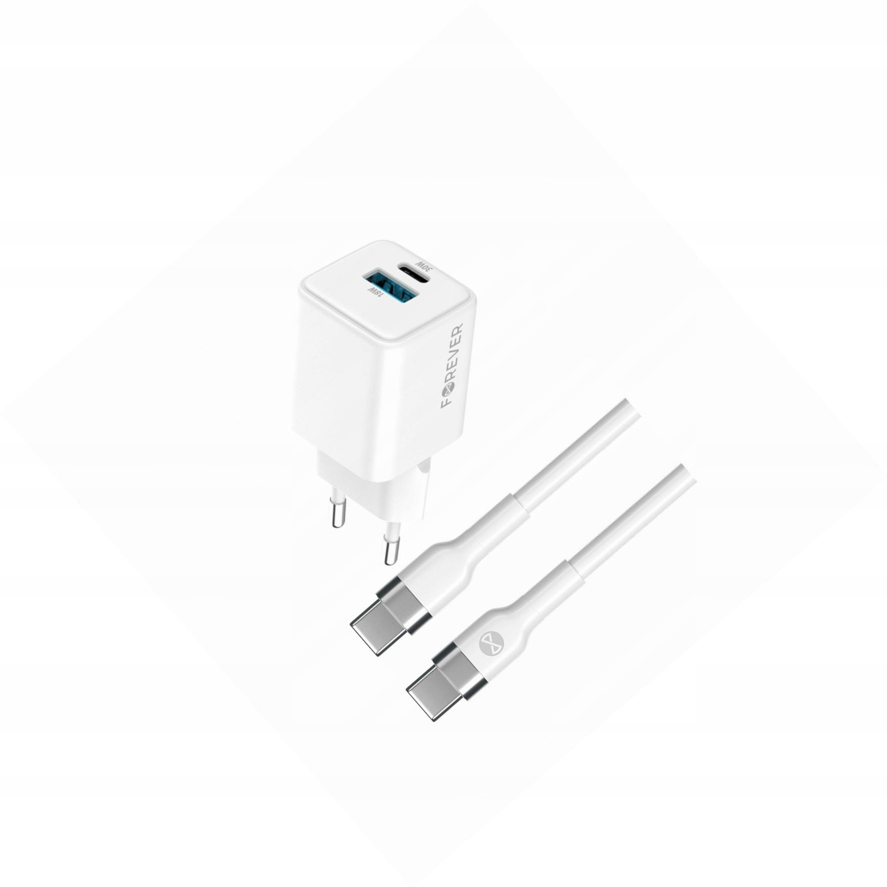Szybka ładowarka GaN 30W 2 wejścia Usb i Usb-c z kablem do Xiaomi Poco C40