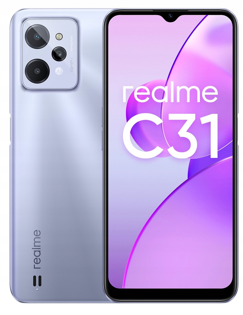 

Srebrny Smartfon Realme C31 4/64GB 6.5"