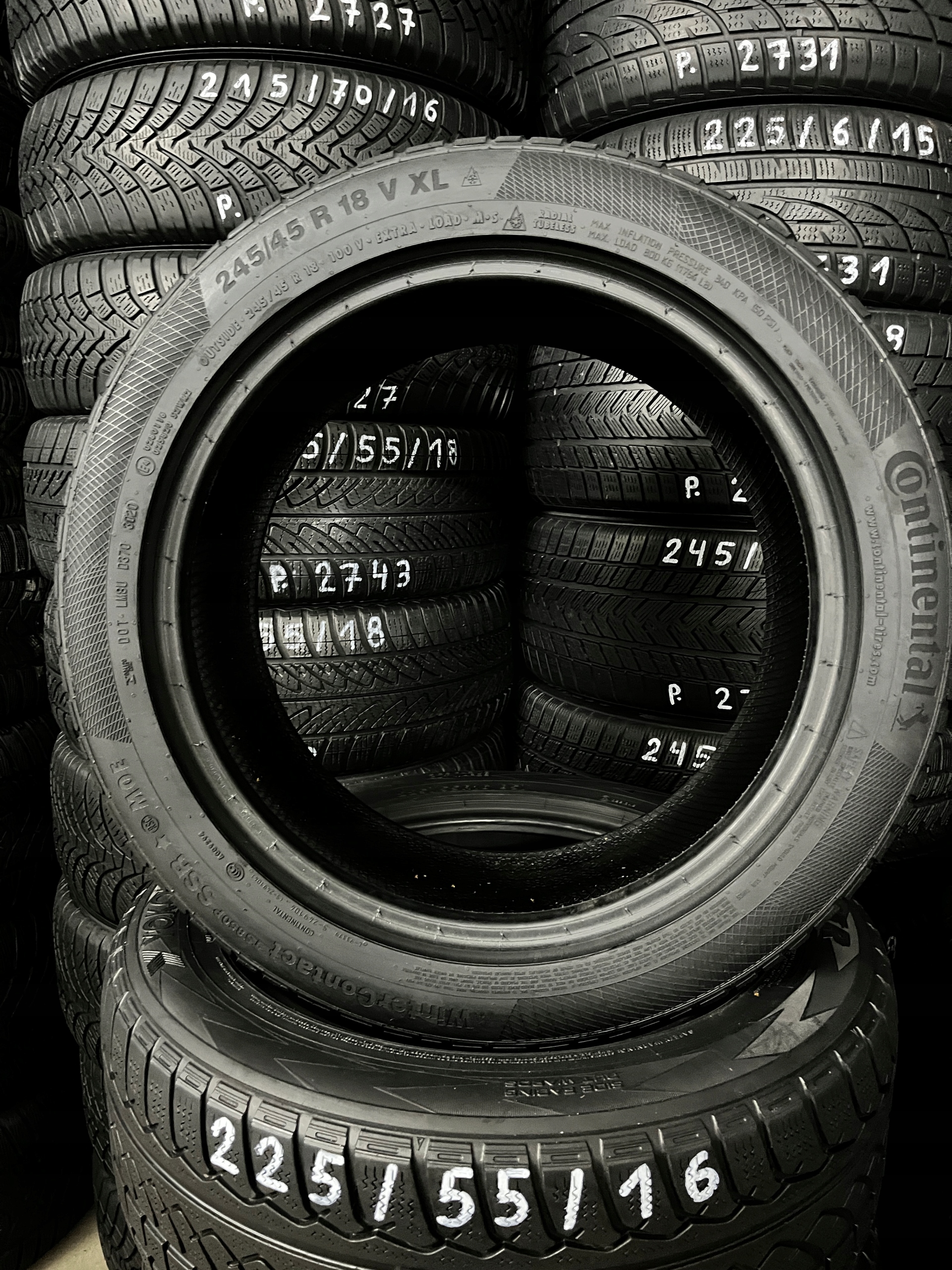 OPONY 245/45/18 CONTINENTAL WINTER CONTACT TS 850P SSR RSC 2020 rok 100V Szerokość opony 245 mm