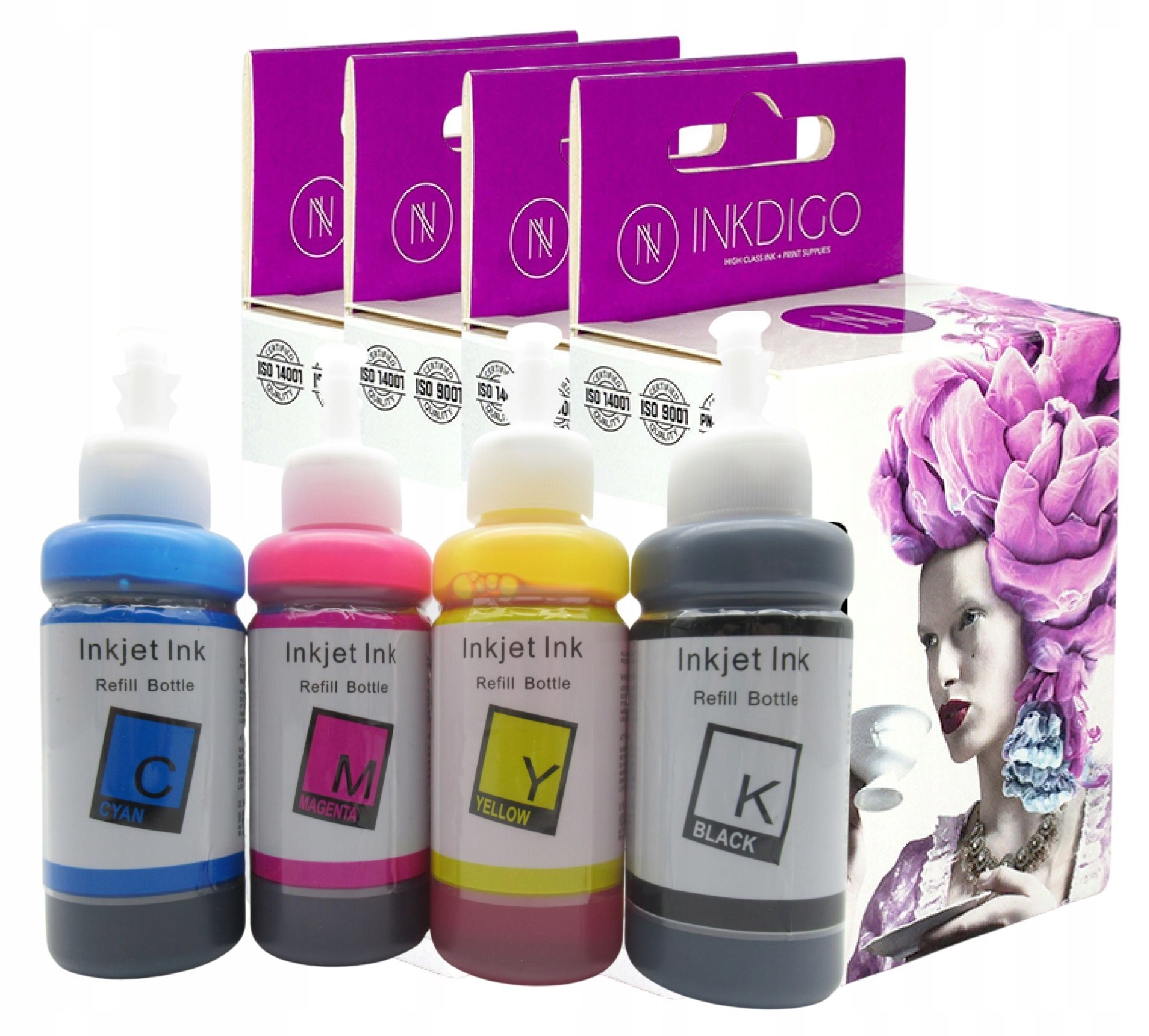 

4 tusze do Epson T6641 664XL L3050 L210 L386 L3060