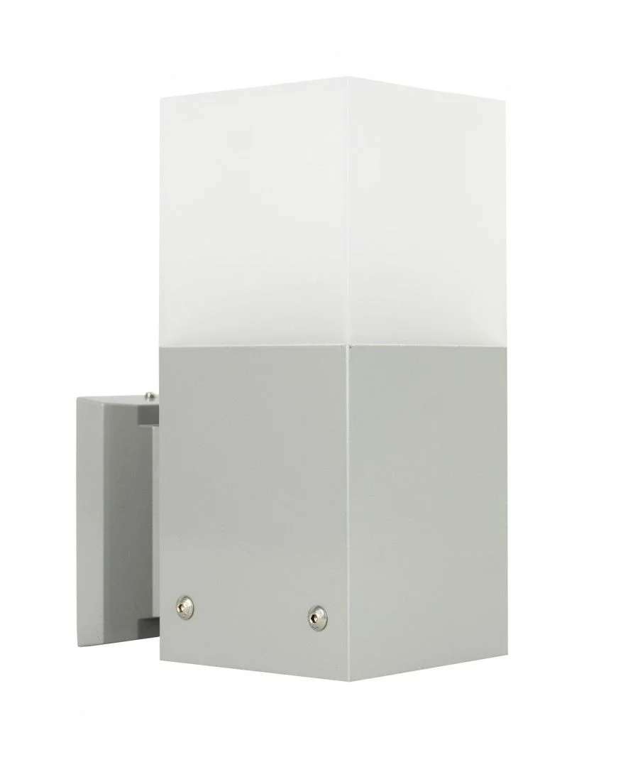 Vonkajšia nástenná lampa do záhrady, šedá, biela, moderná, 22 cm Su-ma