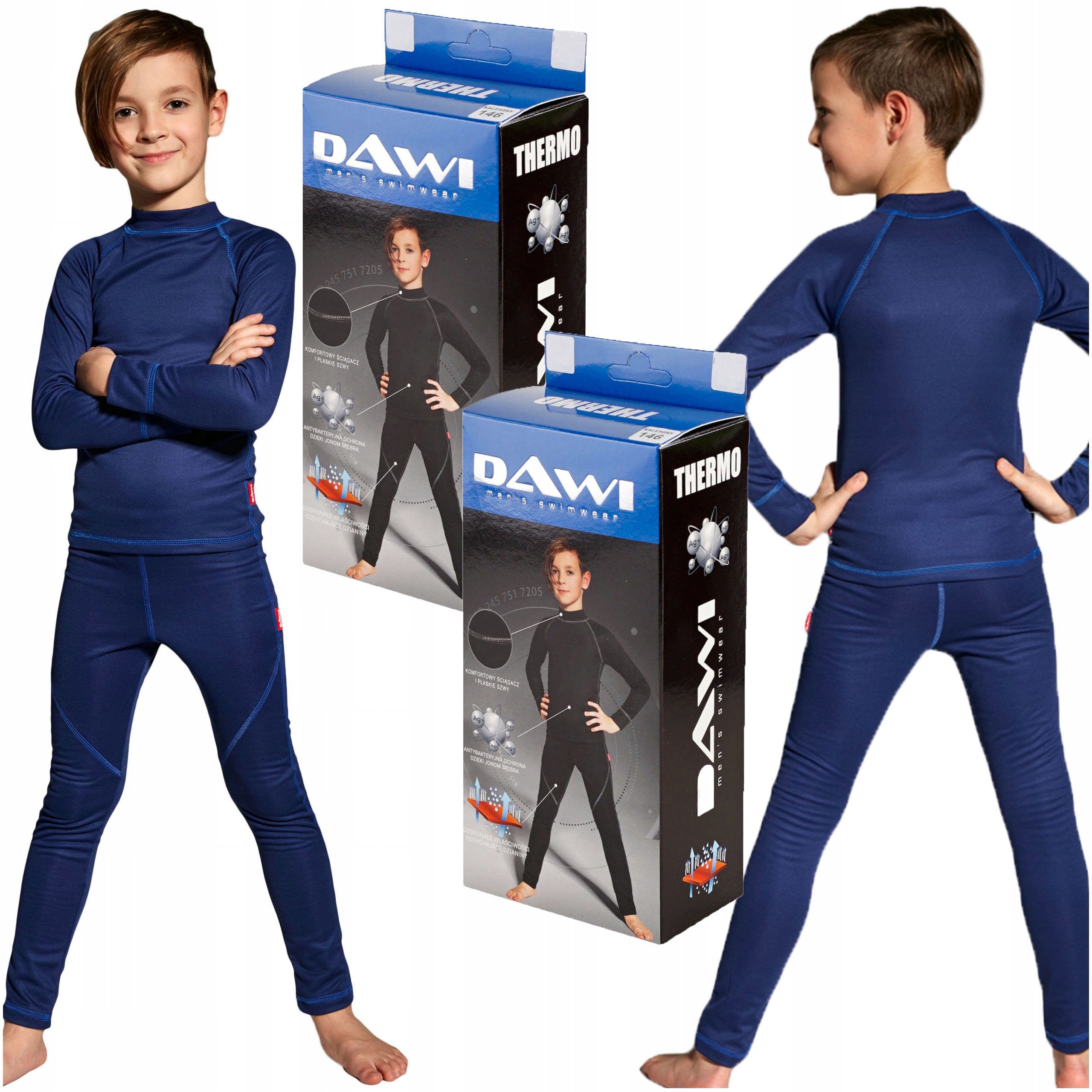 Komplet Termoaktivního Spodního Prádla Pro Děti na zimu Spodní Prádlo Termo Pl 164