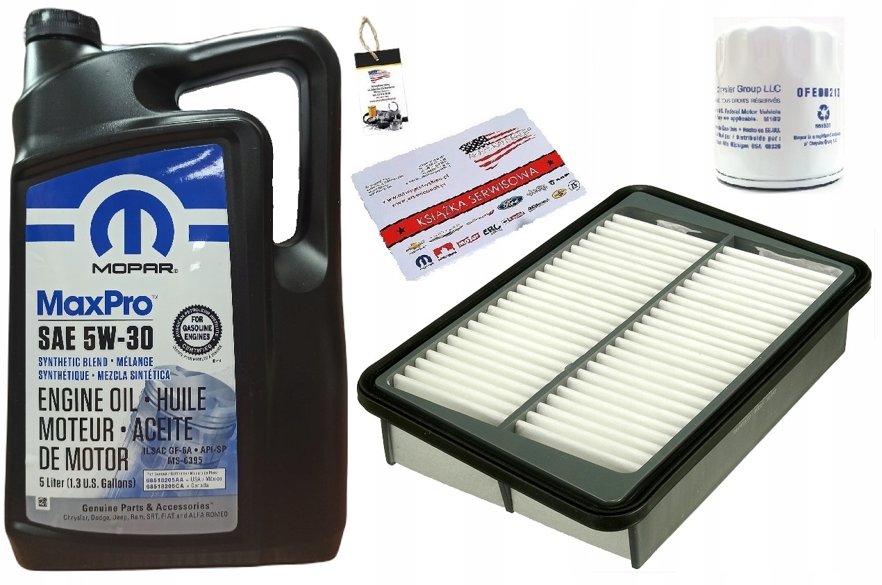 MOPAR 5W30 + FILTRY JEEP LIBERTY 2,4 02-05